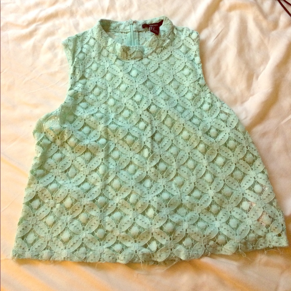 Netted flower blouse