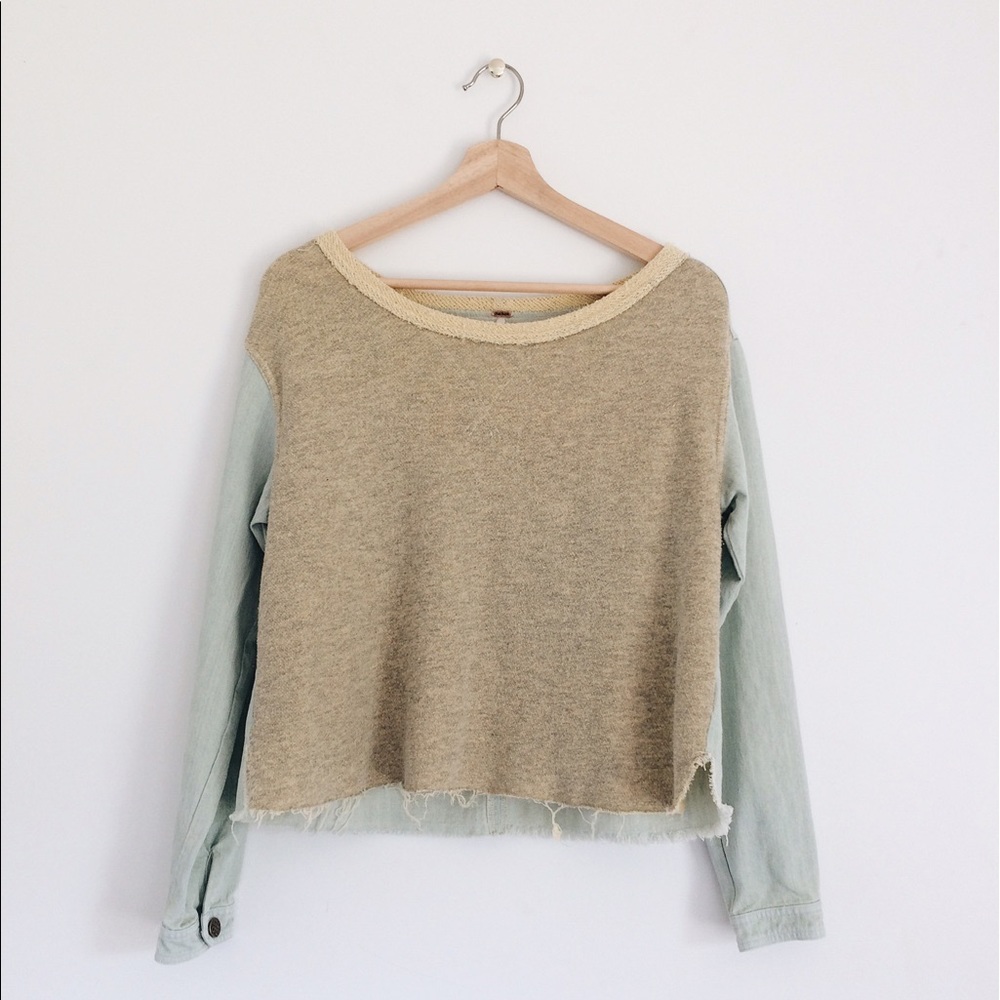 Free People® embroidered denim top