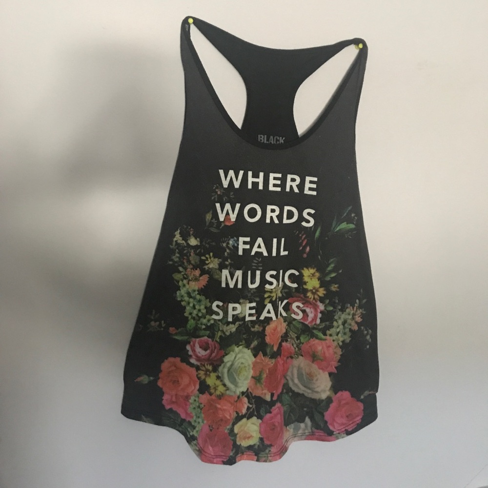 Graphic Razor Back Tank Top - Picture 1 of 3