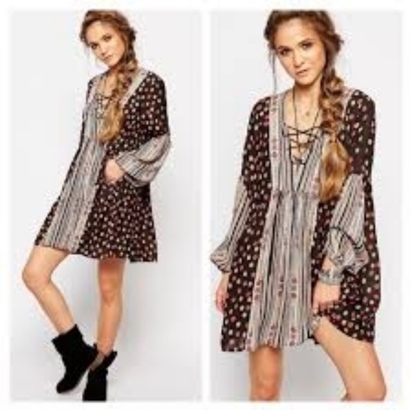 Free People Dresses & Skirts - Free People Rain or Shine Boho printed dress