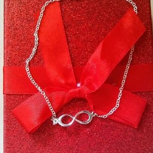 NIB Sterling Silver Infinity Ankle Bracelet