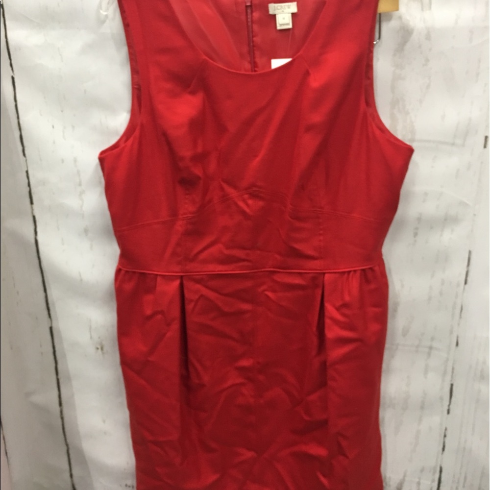 NWT J. Crew Factory Shift Dress Tomato Red