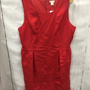 NWT J. Crew Factory Shift Dress Tomato Red