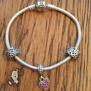 Three pandora charms