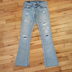 American Eagle Distressed Bootcut Jeans