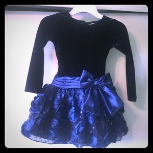 Velvet navy dress