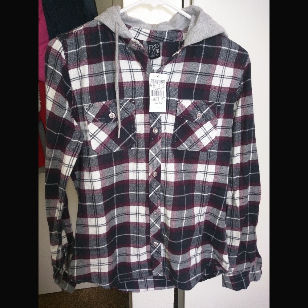 Blackberry Hooded Flannel