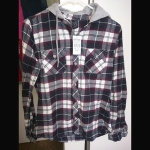 Blackberry Hooded Flannel