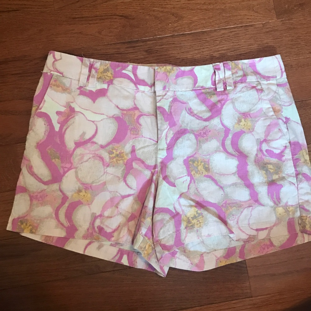Ann Taylor Loft Patterned Linen Shorts