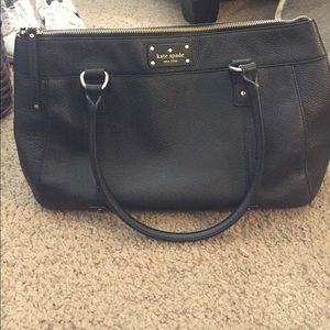 Kate Spade black leather shoulder bag
