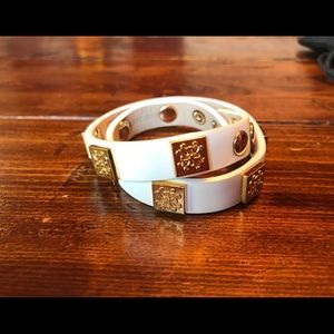 Rustic Cuff Meagen Patent Double Wrap with Gold