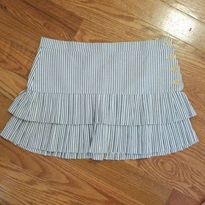 BCBGMAXAZRIA striped blue/white skirt