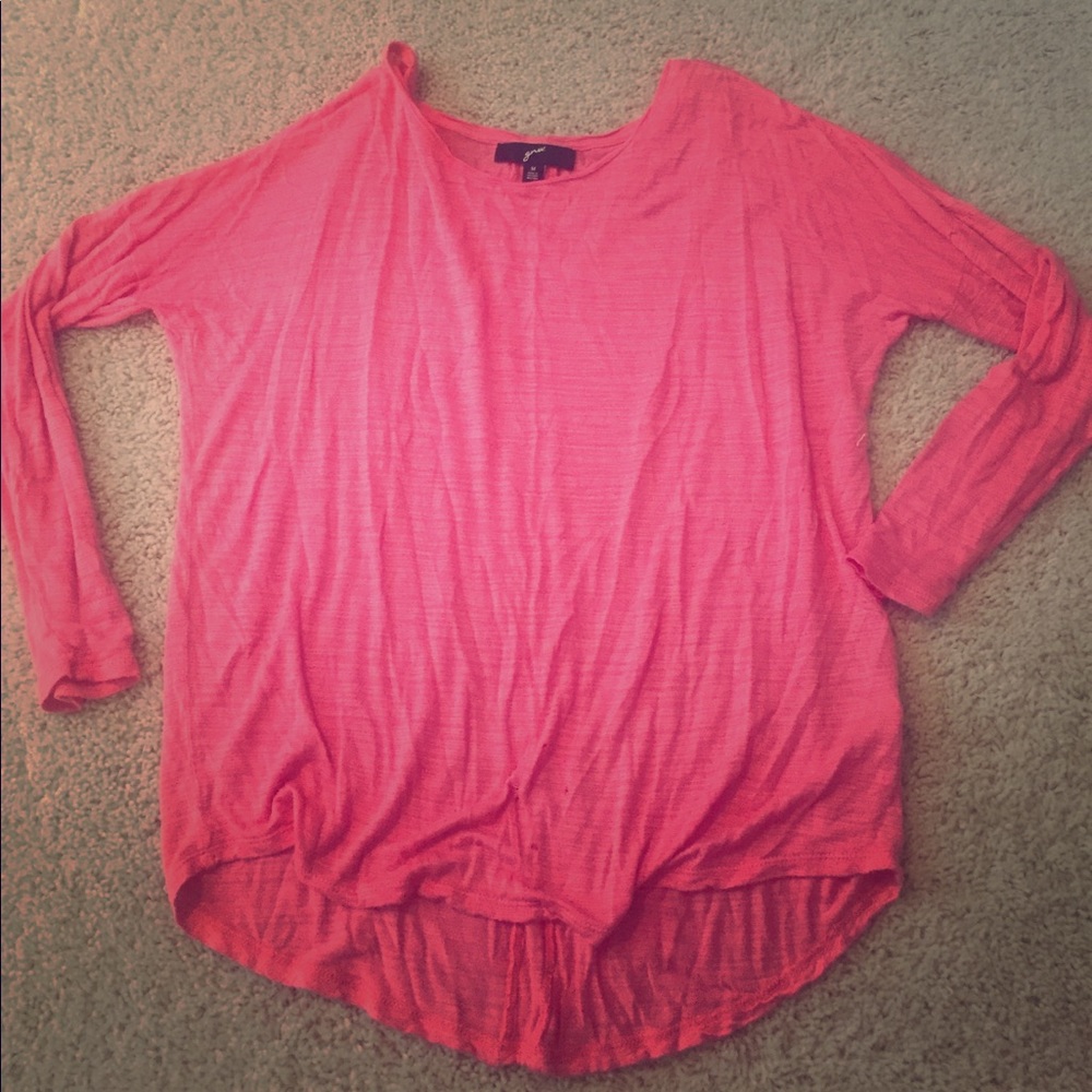 Salmon pink baggy long sleeved shirt