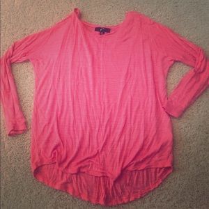 Salmon pink baggy long sleeved shirt