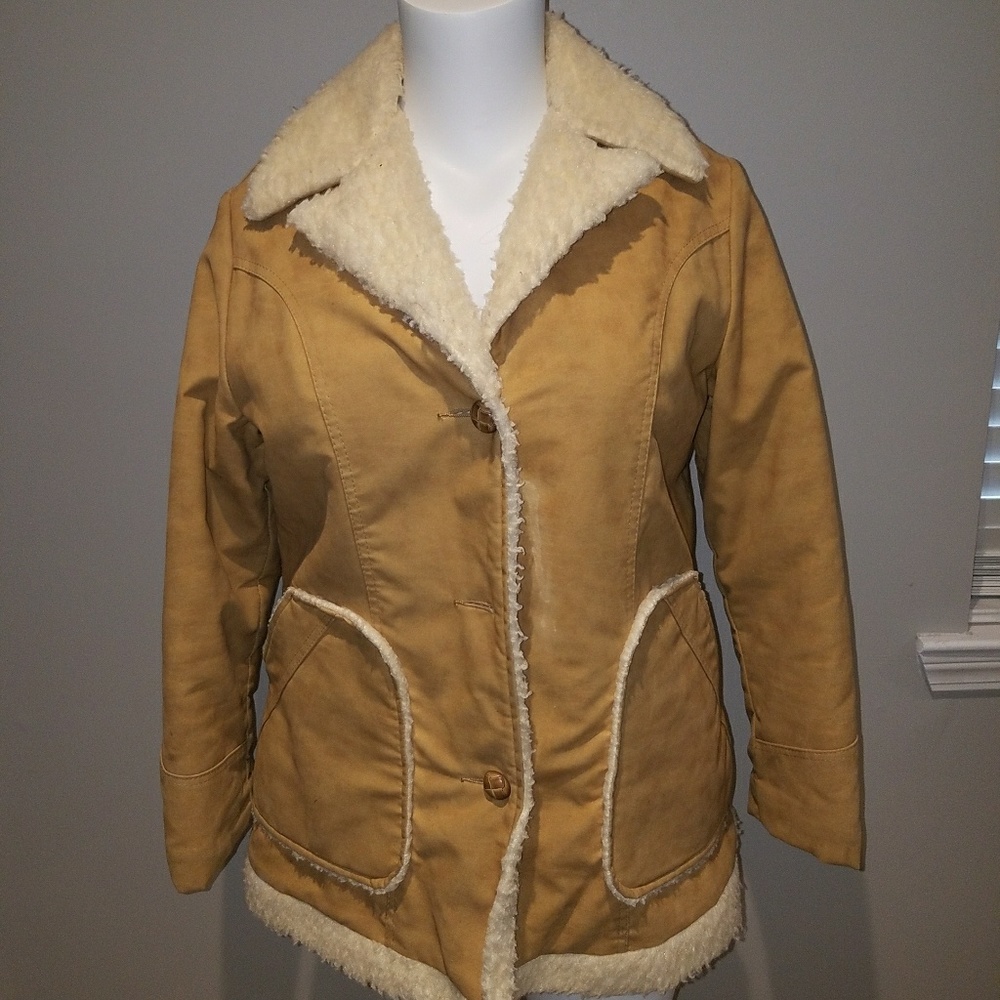 VINTAGE  WIMAN SUEDE SHERPA LINED JACKET