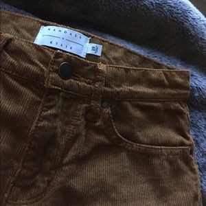 KENDALL + KYLIE burnt orange corduroy shorts