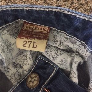 Big Star Bootcut Jean. Size 27