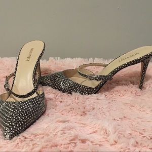 Nine West Black/white mule