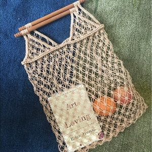Vintage Macrame Jute Bag