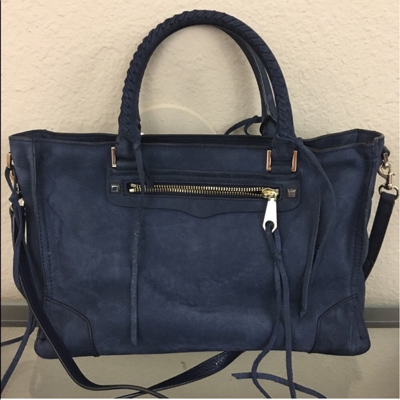 Rebecca Minkoff Handbags - Rebecca Minkoff blue suede fringe regan satchel