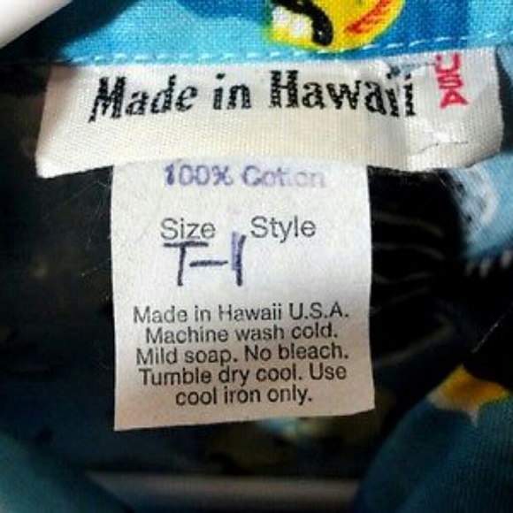 Boys HAWAIIAN print shirt - Size 1T - Picture 3 of 3