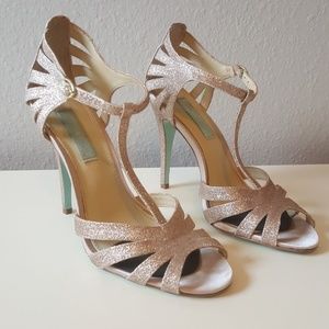 Betsey Johnson Wedding Champagne T Strap heels