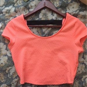 Charlotte Russe Coral Crop Top