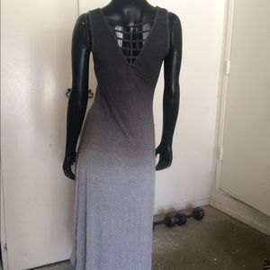 Boutique Cage-back sundress - Small Grey Ombré