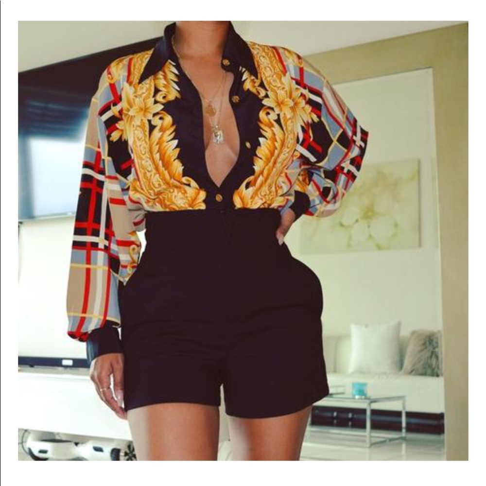 Vintage Baroque Silk Shirt