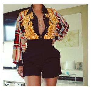 Vintage Baroque Silk Shirt