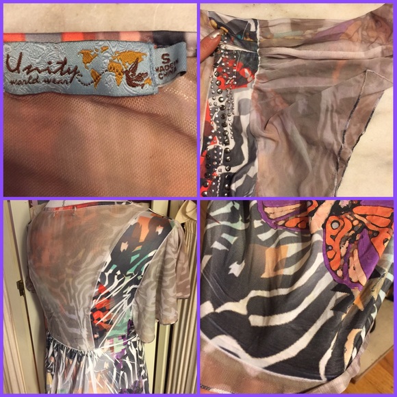 S-UNITY WORLD WEAR KNIT MULTI-COLOR-SILVER DRESS - Picture 5 of 8