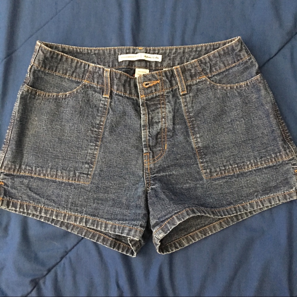 Y2K Abercrombie dark denim shorts