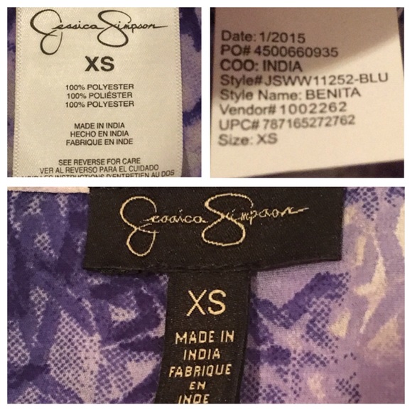 Jessica Simpson Benita Cold Shoulder Blouse Top - Picture 5 of 6