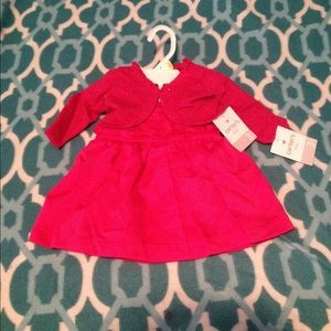 Carters baby dress and cardigan