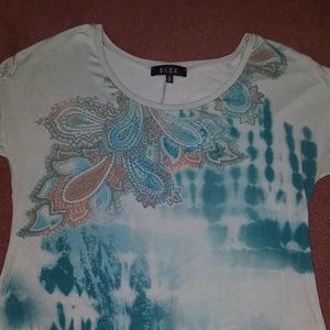 Beautiful multicolored green Western feel shirt