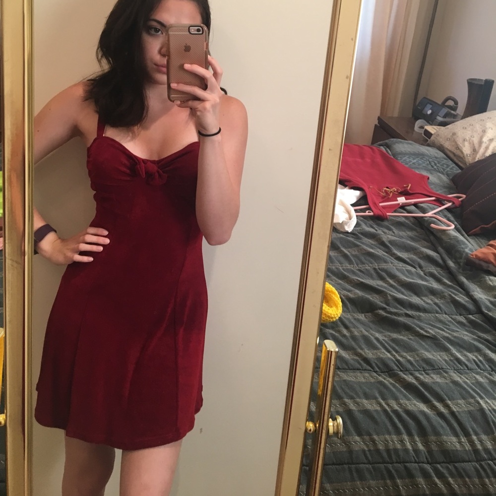 NWT Red Velvet Swing Dress