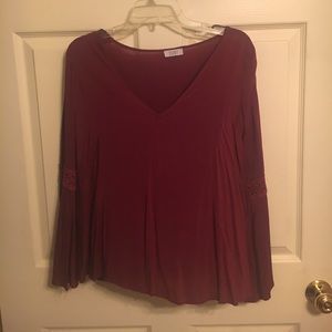 Red long sleep top