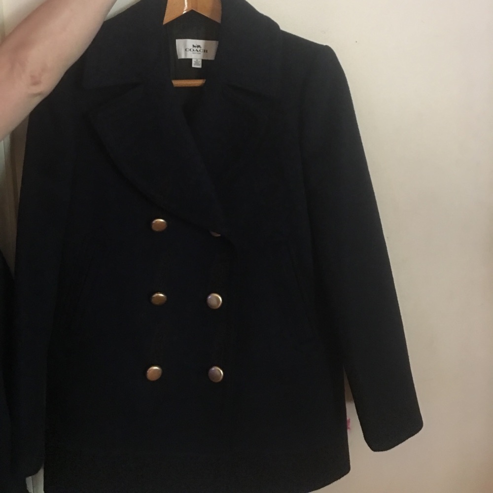 COACH Navy peacoat