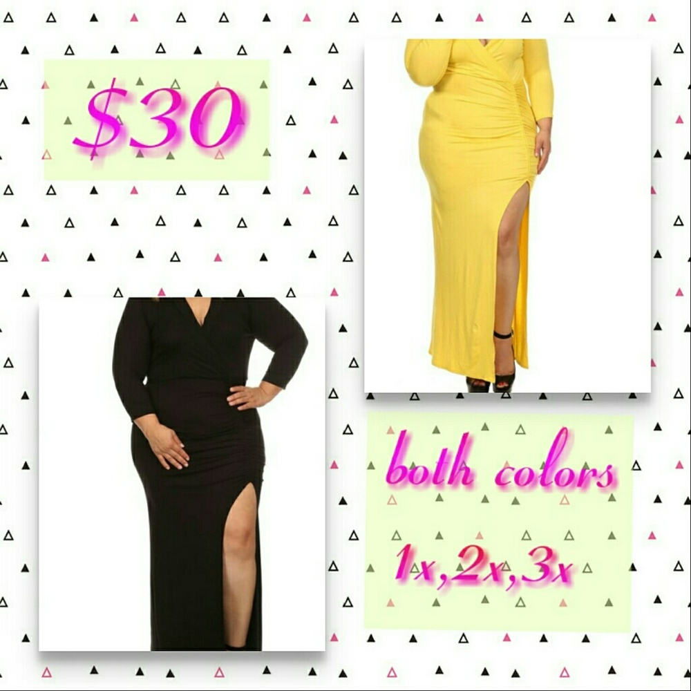 Fitted  dress with split🔥🔥🔥