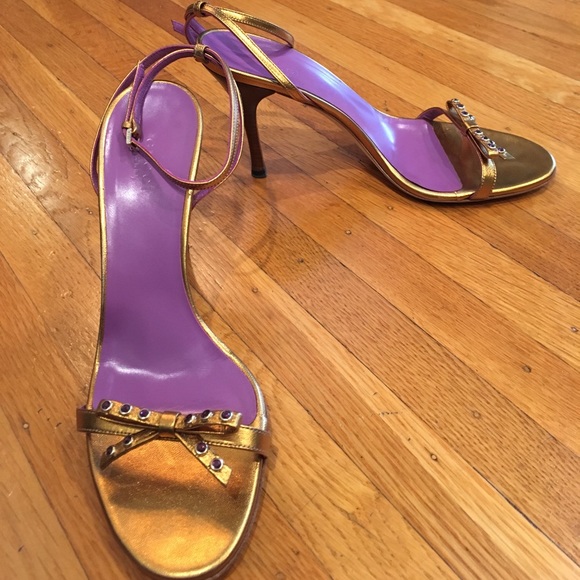 Gucci Shoes - Gucci Nappa Silk/Strass Heels