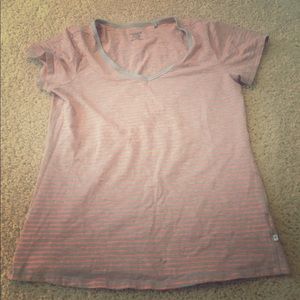 Orange and grey stripped shirt