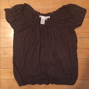 Brown Short Sleeve Top