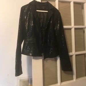 Black sequined blazer