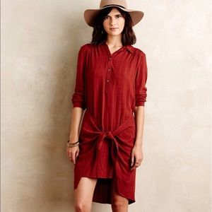 Maeve Bloomsbury Shirt Dress - Burnt Orange Size M