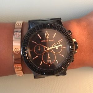 michael kors ceramic watch black