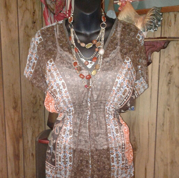 Passport Tops - Passport Sheer Kimono Style Top