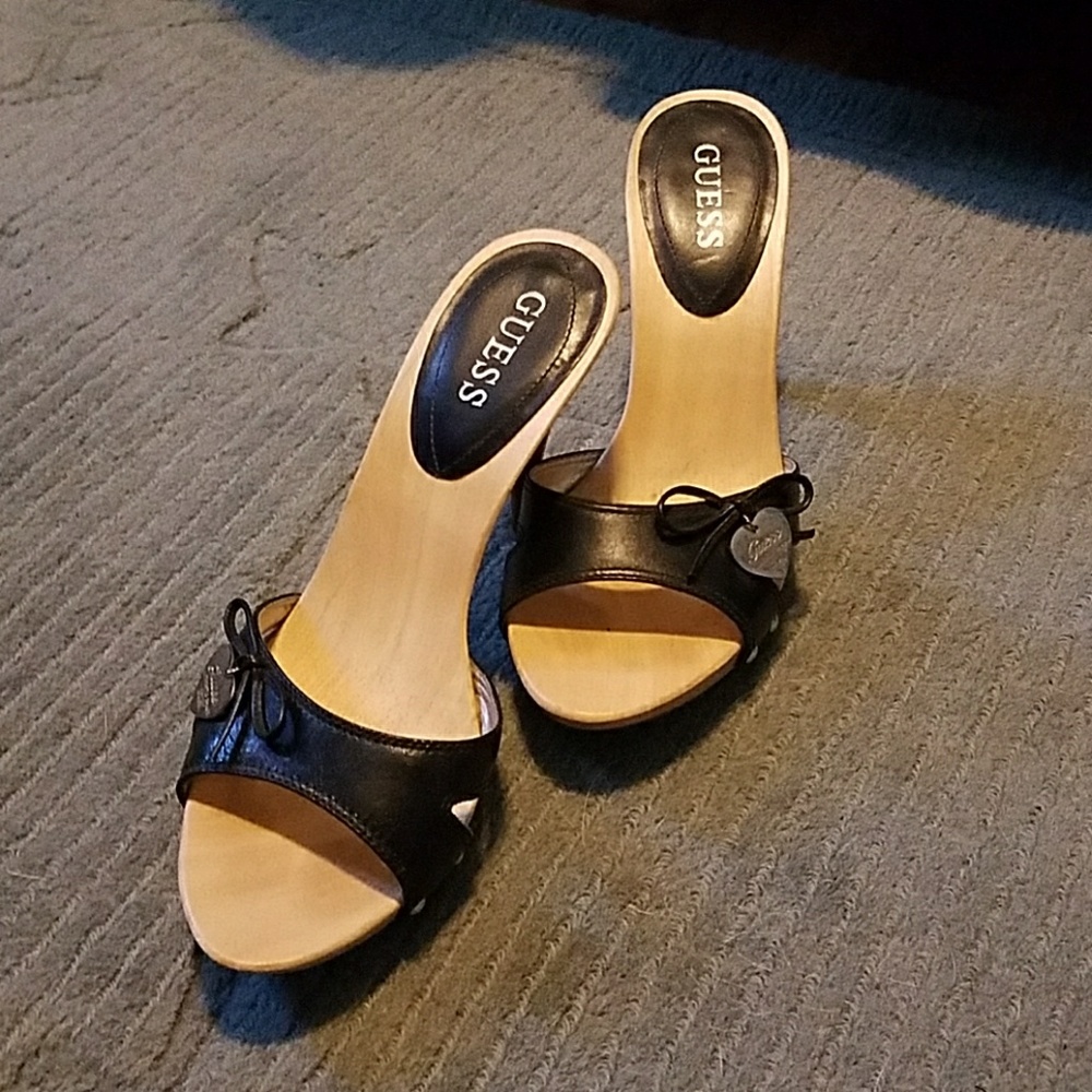 Guess shoes leather black