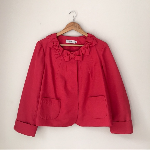 Teri Jon Red Bow Jacket