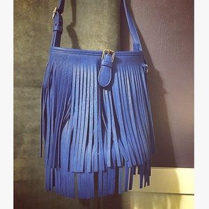 NEW Fringe Royal Blue Crossbody