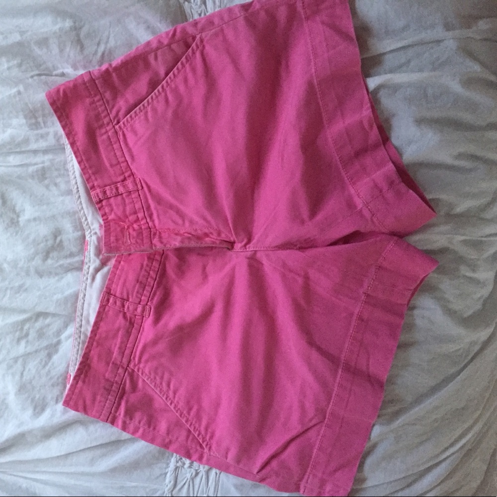 Lilly Pulitzer shorts! They are a bright pink!
